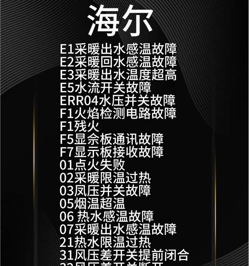 万和壁挂炉E1故障解析（E1故障代码的原因与修复方法）  第3张