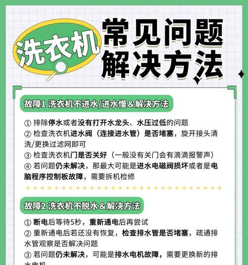 松下洗衣机故障代码H21的原因及处理方法（了解H21故障代码）  第3张